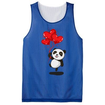 Panda Bear Love Valentines Day Meaningful Gift Mesh Reversible Basketball Jersey Tank