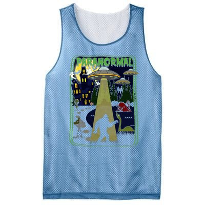 Paranormal Bigfoot Loch Ness Mothman Aliens Mesh Reversible Basketball Jersey Tank