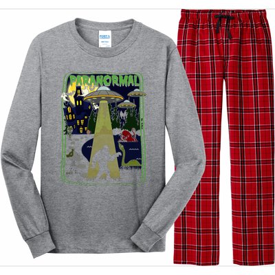 Paranormal Bigfoot Loch Ness Mothman Aliens Long Sleeve Pajama Set