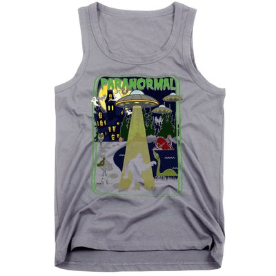 Paranormal Bigfoot Loch Ness Mothman Aliens Tank Top