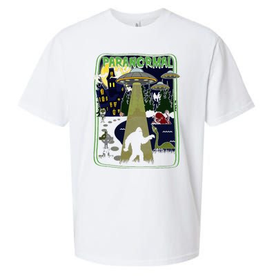 Paranormal Bigfoot Loch Ness Mothman Aliens Sueded Cloud Jersey T-Shirt