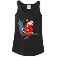 Pigeon Bird Lover Xmas Santa Riding Pigeon Christmas Long Sleeve Ladies Essential Tank