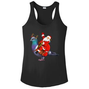 Pigeon Bird Lover Xmas Santa Riding Pigeon Christmas Long Sleeve Ladies PosiCharge Competitor Racerback Tank