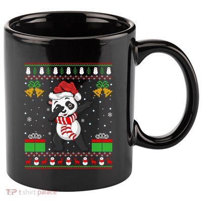 Panda Bear Lover Xmas Sweater Ugly Dabbing Panda Christmas Meaningful Gift 11oz C Handle Ceramic Mug