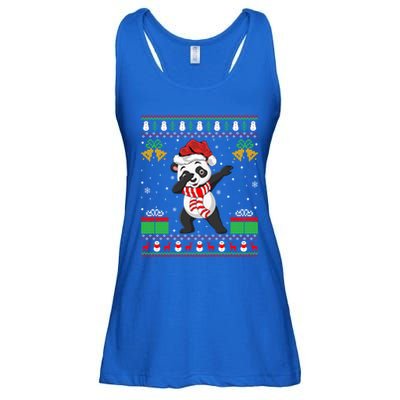 Panda Bear Lover Xmas Sweater Ugly Dabbing Panda Christmas Meaningful Gift Ladies Essential Flowy Tank