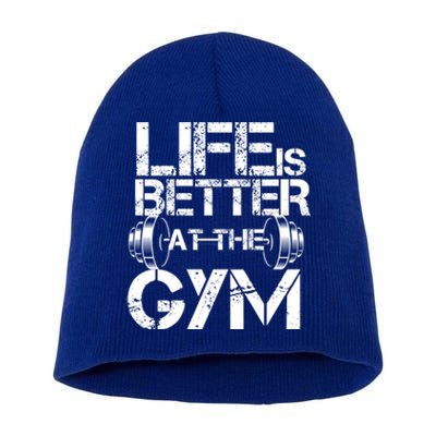 Purple Bees: Life Is Better At The Gym Gift Short Acrylic Beanie