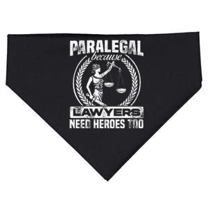 Paralegal Because Lawyers Need Heroes Too Lawyer Law Firm USA-Made Doggie Bandana