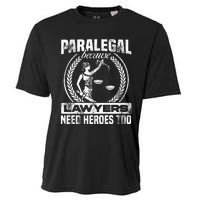 Paralegal Because Lawyers Need Heroes Too Lawyer Law Firm Cooling Performance Crew T-Shirt