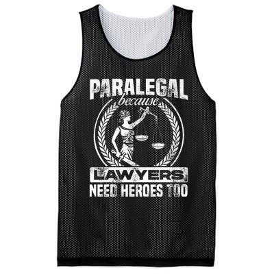 Paralegal Because Lawyers Need Heroes Too Lawyer Law Firm Mesh Reversible Basketball Jersey Tank