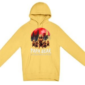 Papa Bear Like A Regular Grandpa Only Way Cooler Bear Gift Premium Pullover Hoodie