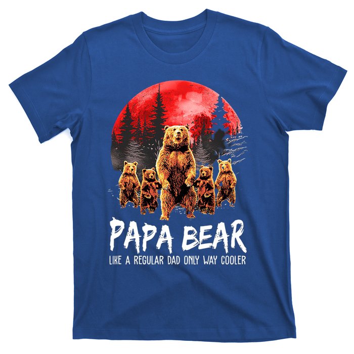 Papa Bear Like A Regular Grandpa Only Way Cooler Bear Gift T-Shirt