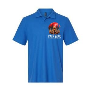 Papa Bear Like A Regular Grandpa Only Way Cooler Bear Gift Softstyle Adult Sport Polo