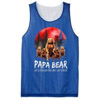 Papa Bear Like A Regular Grandpa Only Way Cooler Bear Gift Mesh Reversible Basketball Jersey Tank