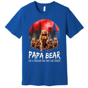 Papa Bear Like A Regular Grandpa Only Way Cooler Bear Gift Premium T-Shirt