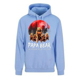 Papa Bear Like A Regular Grandpa Only Way Cooler Bear Gift Unisex Surf Hoodie