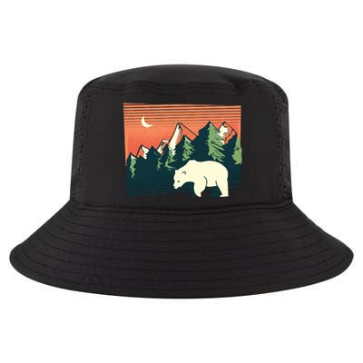 Polar Bear Landscape Cool Comfort Performance Bucket Hat