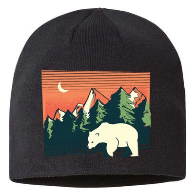 Polar Bear Landscape Sustainable Beanie