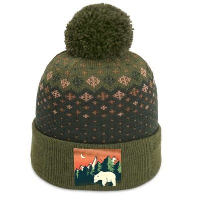 Polar Bear Landscape The Baniff Cuffed Pom Beanie