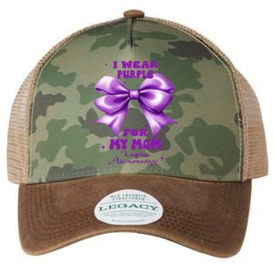 Purple Bow Lupus Awareness For My Mom Legacy Tie Dye Trucker Hat