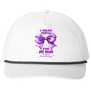 Purple Bow Lupus Awareness For My Mom Snapback Five-Panel Rope Hat