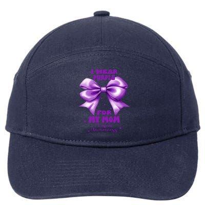 Purple Bow Lupus Awareness For My Mom 7-Panel Snapback Hat