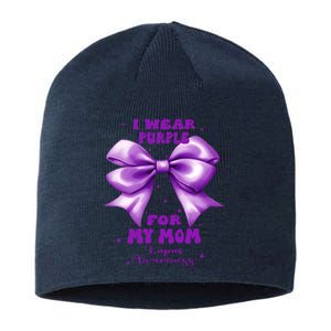 Purple Bow Lupus Awareness For My Mom Sustainable Beanie