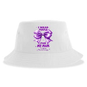 Purple Bow Lupus Awareness For My Mom Sustainable Bucket Hat