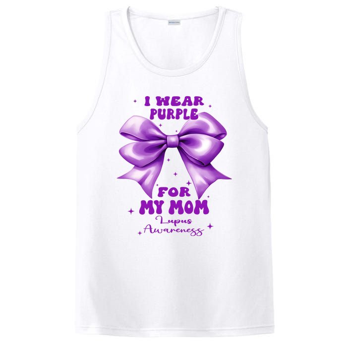 Purple Bow Lupus Awareness For My Mom PosiCharge Competitor Tank