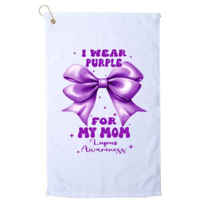 Purple Bow Lupus Awareness For My Mom Platinum Collection Golf Towel