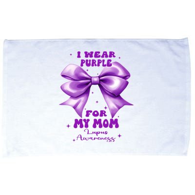 Purple Bow Lupus Awareness For My Mom Microfiber Hand Towel