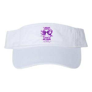 Purple Bow Lupus Awareness For My Mom Valucap Bio-Washed Visor