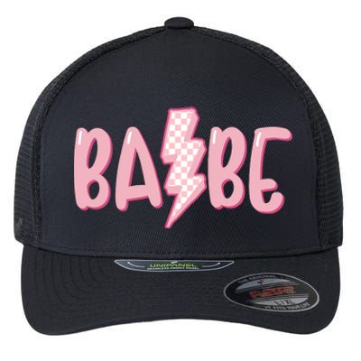 Pink Babe Lightning Bolt Little Flexfit Unipanel Trucker Cap