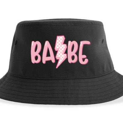 Pink Babe Lightning Bolt Little Sustainable Bucket Hat