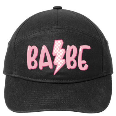 Pink Babe Lightning Bolt Little 7-Panel Snapback Hat