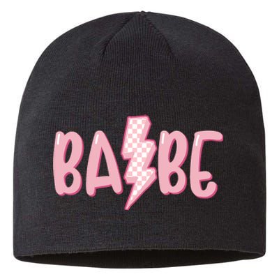 Pink Babe Lightning Bolt Little Sustainable Beanie