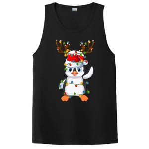 Penguin Bird Lover Lighting Xmas Santa Penguin Christmas Cool Gift PosiCharge Competitor Tank