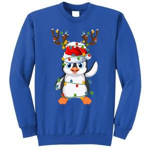 Penguin Bird Lover Lighting Xmas Santa Penguin Christmas Cool Gift Sweatshirt