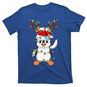 Penguin Bird Lover Lighting Xmas Santa Penguin Christmas Cool Gift T-Shirt