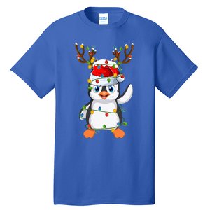 Penguin Bird Lover Lighting Xmas Santa Penguin Christmas Cool Gift Tall T-Shirt