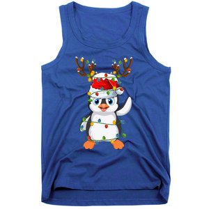 Penguin Bird Lover Lighting Xmas Santa Penguin Christmas Cool Gift Tank Top