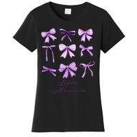 Purple Bow Lupus Awareness Women's T-Shirt