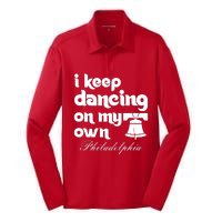 Philly Baseball Lovers Fans Keep I Keep Dancing On My Own Silk Touch Performance Long Sleeve Polo