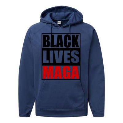 Protrump Black Lives Maga Performance Fleece Hoodie