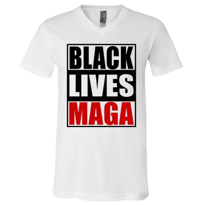 Protrump Black Lives Maga V-Neck T-Shirt