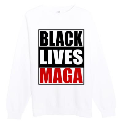 Protrump Black Lives Maga Premium Crewneck Sweatshirt