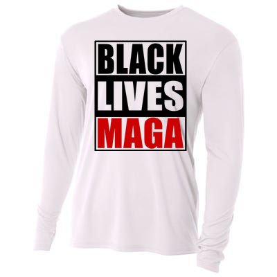 Protrump Black Lives Maga Cooling Performance Long Sleeve Crew