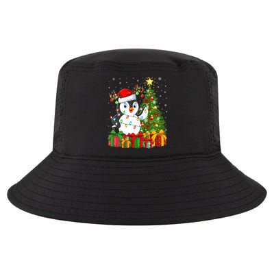 Penguin Bird Lover Xmas Holiday Santa Penguin Christmas Tree Gift Cool Comfort Performance Bucket Hat