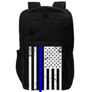 Police Blue Line American Flag Impact Tech Backpack