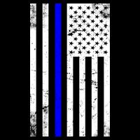 Police Blue Line American Flag Backpack