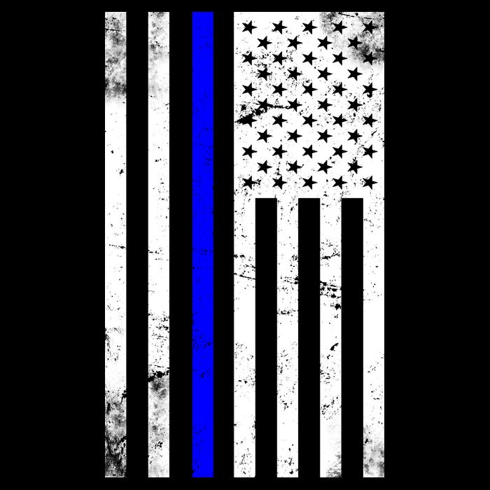 Police Blue Line American Flag Backpack
